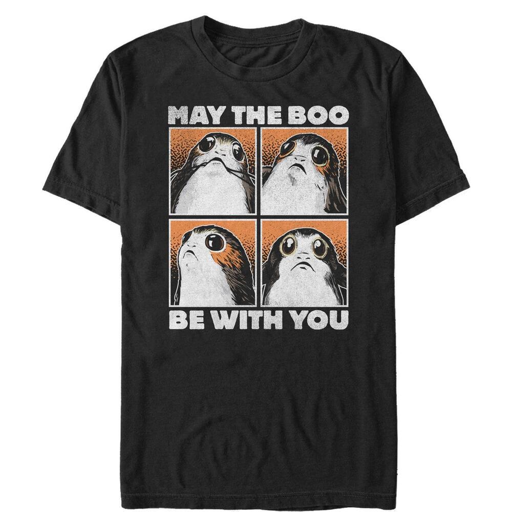 Mens Star Wars The Last Jedi Halloween Porg Boo With You Tshirt